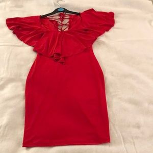 Red Bodycon dress.